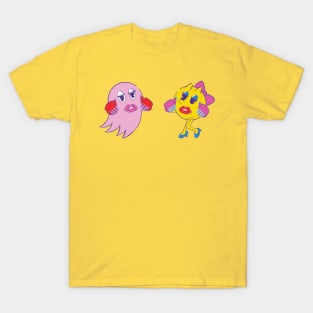 Gamer Girl vs Ghost (Pink) T-Shirt